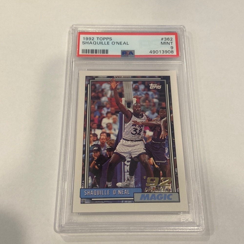 1992 Topps Shaquille O’Neal Basketball Card #362 PSA 9 Mint